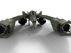 spaceship airplane 3 3D Model