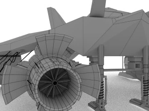 spaceship airplane 3 3D Model