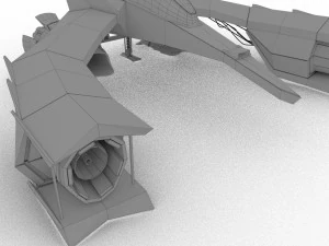 spaceship airplane 3 3D Model