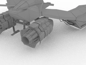 spaceship airplane 3 3D Model