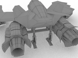 spaceship airplane 3 3D Model