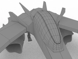 spaceship airplane 3 3D Model