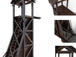 tower siege medieval 3D 模型