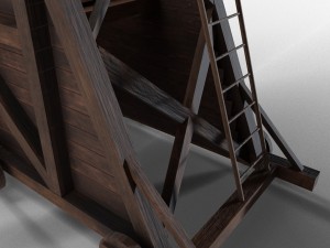 tower siege medieval Modelo 3D
