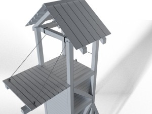 tower siege medieval Modelo 3D