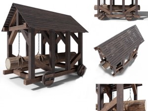 battering ram medieval 3D Model