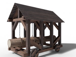 battering ram medieval 3D Model