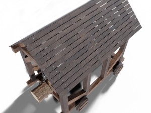 battering ram medieval 3D Model