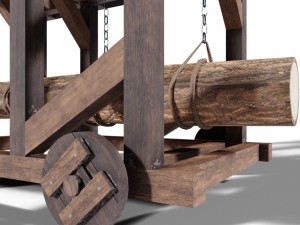 battering ram medieval 3D Model