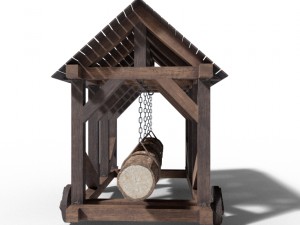 battering ram medieval 3D Model