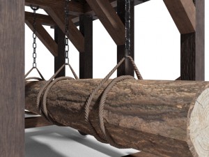 battering ram medieval 3D Model