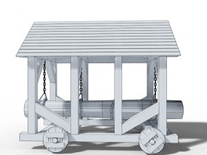 battering ram medieval 3D Model