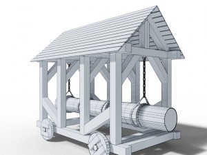 battering ram medieval 3D Model