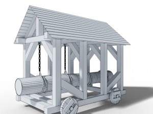 battering ram medieval 3D Model