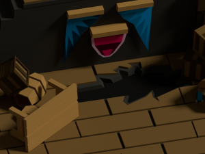 medieval interior low poly cartoon pack Modelo 3D