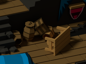 medieval interior low poly cartoon pack Modelo 3D