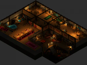 medieval interior low poly cartoon pack 3D Model