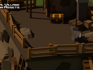 medieval village low poly cartoon pack Modelo 3D