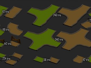medieval village low poly cartoon pack Modelo 3D
