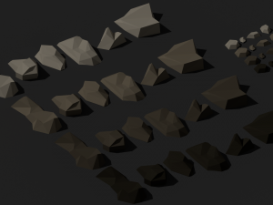 medieval village low poly cartoon pack Modelo 3D
