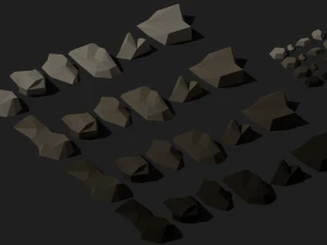 medieval village low poly cartoon pack 3D Model