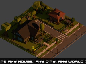 poly city - big cartoon pack 3D Модель