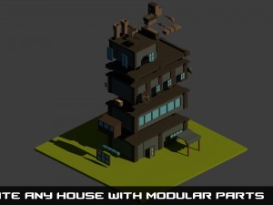 poly city - big cartoon pack 3D Модель