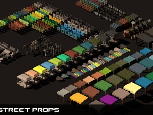 poly city - big cartoon pack 3D Модель