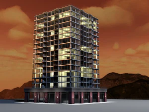 yüksek katlı bina 3D Model