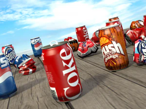 collection de canettes de soda Modèle 3D