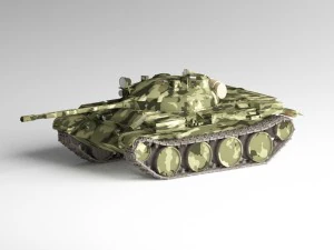 tank sedang t-62a Model 3D