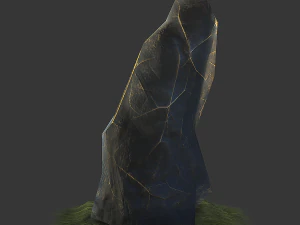 taş stel d&uuml;ş&uuml;k poli 3D Model