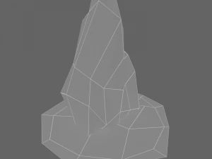 taş stel d&uuml;ş&uuml;k poli 3D Model
