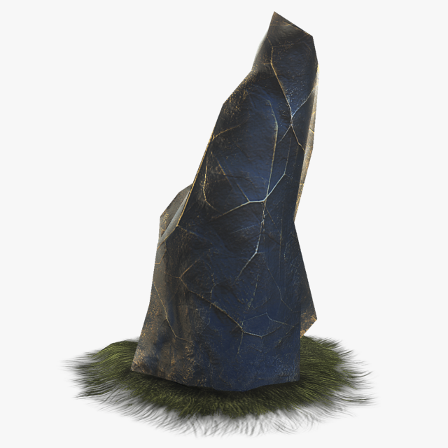 stone stele low-poly 3D Model .c4d .max .obj .3ds .fbx .stl .blend 