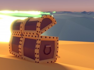 pirate chest and treasure Modelo 3D