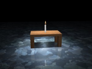 candel with fumefx Modèle 3D