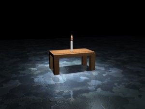 candel with fumefx 3D Модель