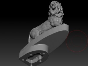 lion figurine on the hood of car Modelo de Impressão 3D