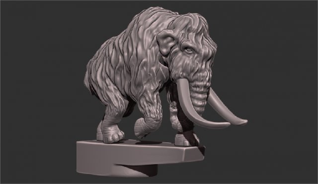 mammoth on the hood of a car Model do druku 3D .c4d .max .obj .3ds .fbx .stl .blend 