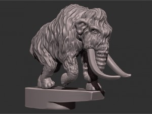 mammoth on the hood of a car 3D Print Model