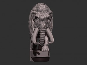 mammoth on the hood of a car Model do druku 3D