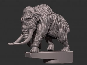 mammoth on the hood of a car Model do druku 3D
