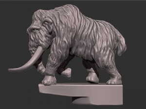 mammoth on the hood of a car Model do druku 3D
