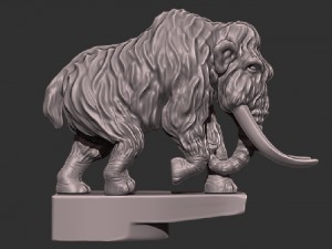 mammoth on the hood of a car Model do druku 3D