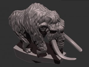mammoth on the hood of a car Model do druku 3D