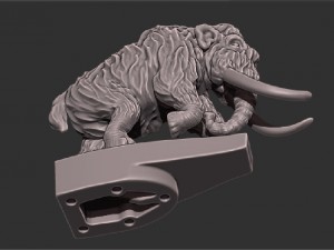 mammoth on the hood of a car Model do druku 3D