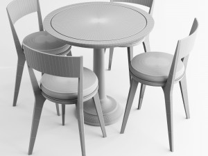 id sn classic chair and table 3D Model