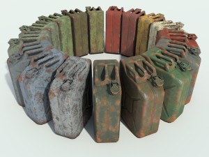 3d jerrycan set 3D मॉडल