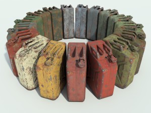 3d jerrycan set 3D Модель