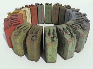 3d jerrycan set 3D Модель